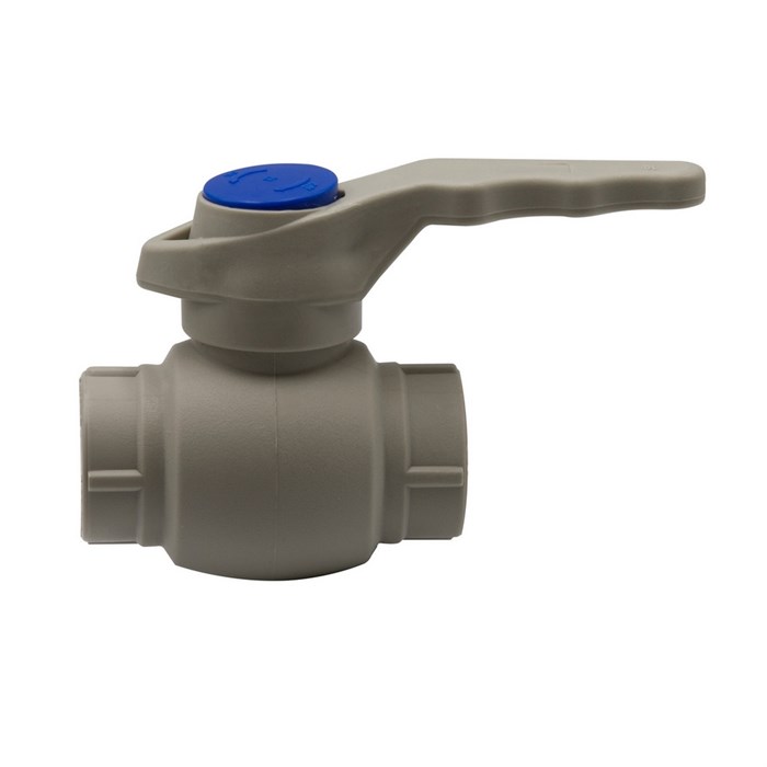 Кран шар 20 ручка PP-R EVER® plast  СЕРЫЙ (Россия) UPF 005 20 00 00 G