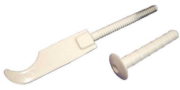 Кронштейн для радиатора с дюбелем анкерный белый 7*180мм САБЕЛЬНЫЙ БПЛ003