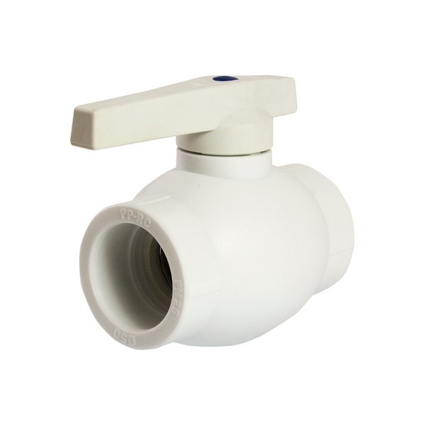 Кран шар 50 ручка PP-R EVER® plast БЕЛЫЙ (Россия) UPF 005 50 00 00 W
