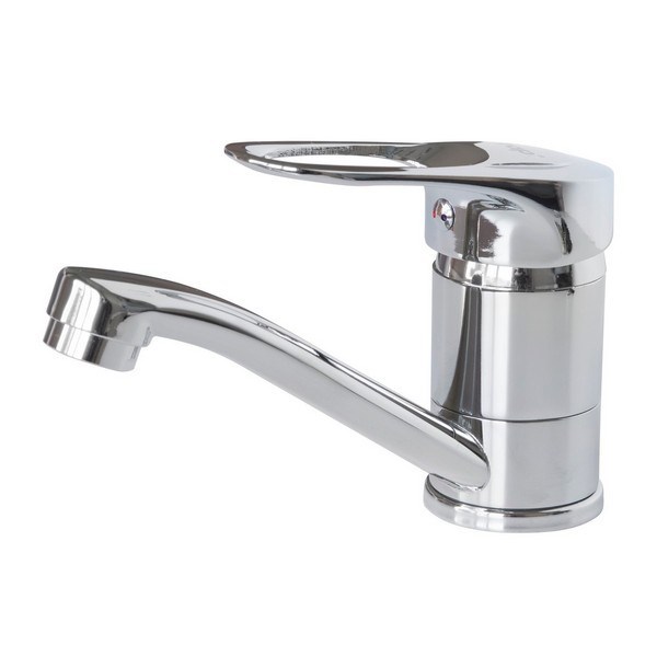 Смеситель для кухни 40к F4528-2-B FRAP (плоск.кор.пов. излив, п/гайку, хром, силумин) F4528-2-B