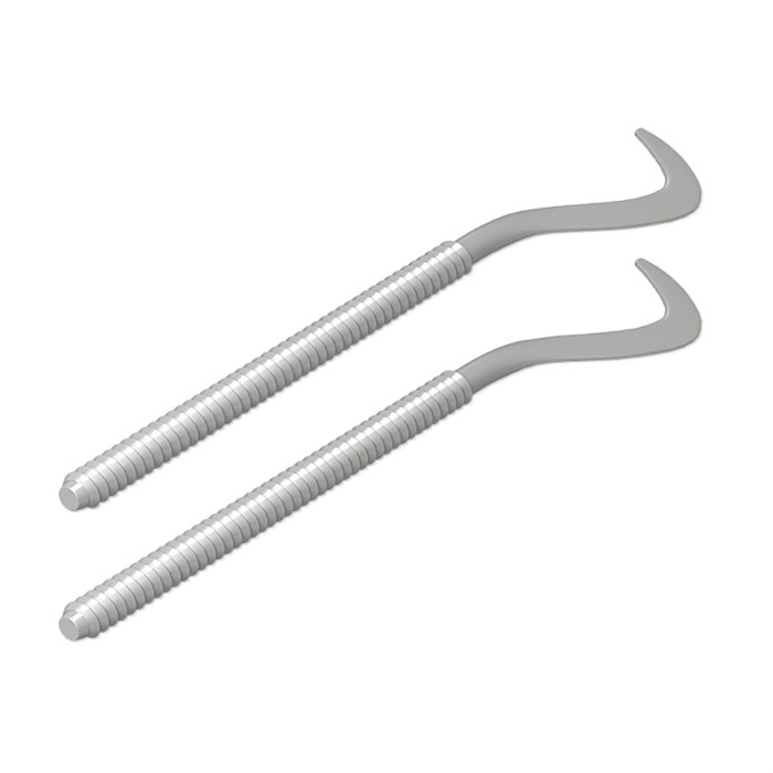 Комплект плоских кронштейнов с дюбелями 7,2*170мм, серебристые (2шт) ROYAL THERMO RT06-02