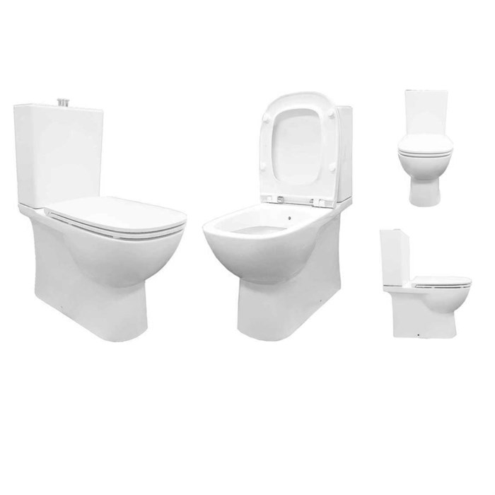 Унитаз-компакт "Quadro Slim"SL DM(а/всп,гор,ниж,2кн.AlcaPlast/Oliv, дюр/м/л,clip up) (Sanita Luxe) WC.CC/Quadro/2-SlimDM/WHT.G/S1