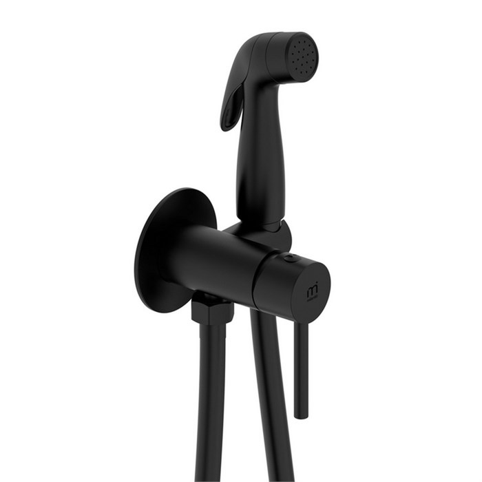 Смеситель с гигиенической лейкой  25к Milardo 001BLR0M08 встраиваемый ЧЕРНЫЙ матовый 001BLR0M08