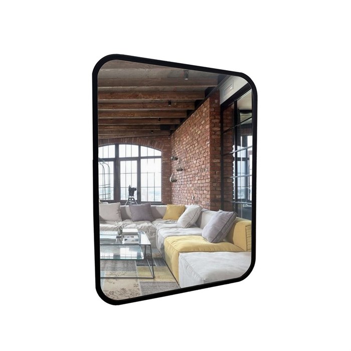 Зеркало MIXLINE "Мальта-лофт" 600*800 (ШВ) пластиковая рама черная ФР-00002427