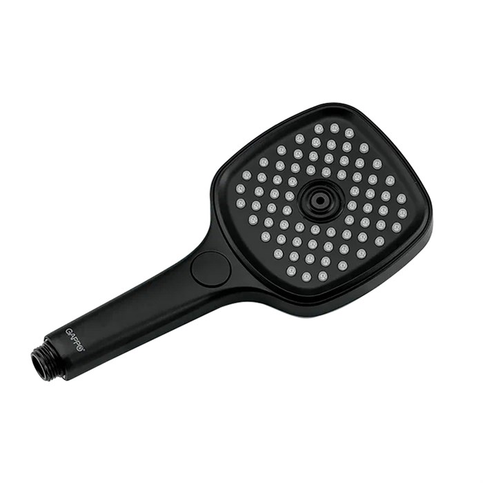 Лейка для душа GAPPO G003 3 режима, квадрат, ЧЕРНЫЙ G003