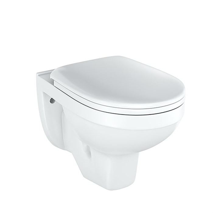 Унитаз подвесной "Рио Люкс" сиденье полип.микролифт белый (Rosa) 4630055558148