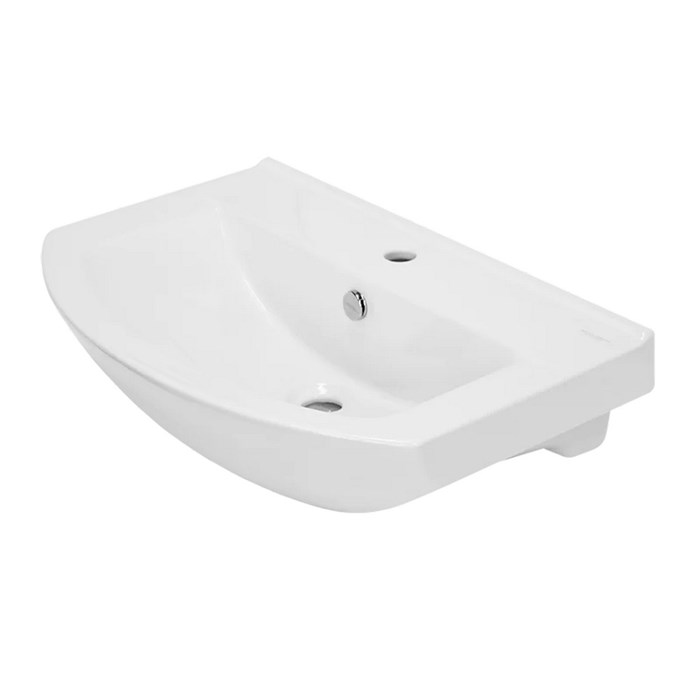 Раковина накладная "Best-65" белая, без кроншт (Sanita Luxe) (WB.FN/Best/65-C/WHT) WB.FN/Best/65-C/WHT.G/S1