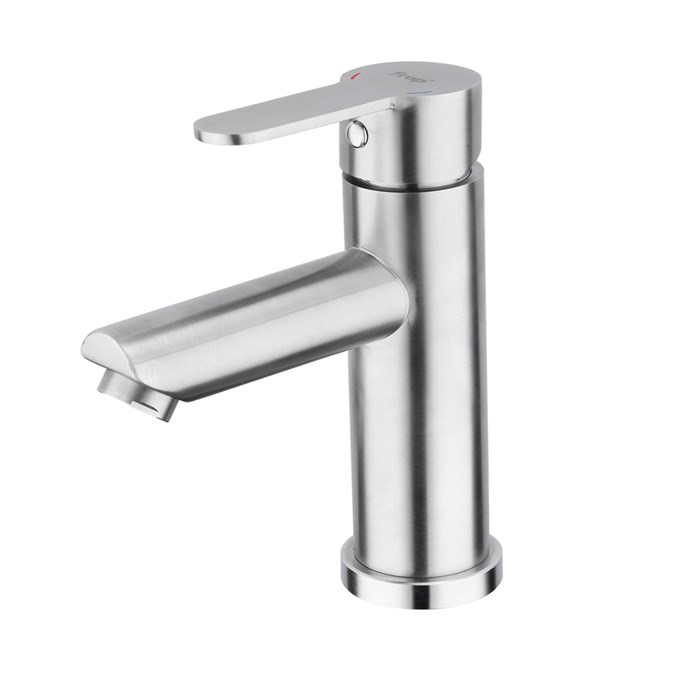 Смеситель для раковины 35к F10801 FRAP (литой, п/гайку, САТИН, нерж.сталь) F10801