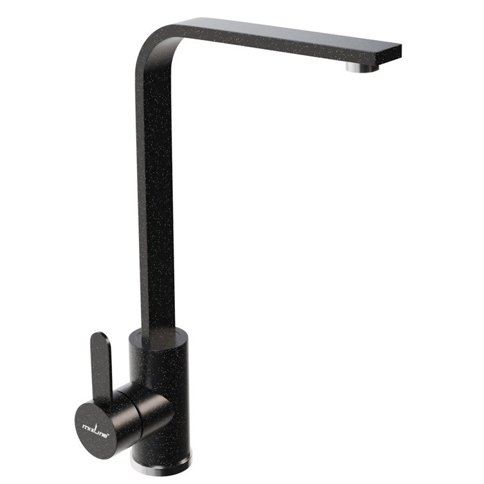 Смеситель для кухни 35к MIXLINE ML-GS14 (308) черный высок. излив ML-GS14 (308)