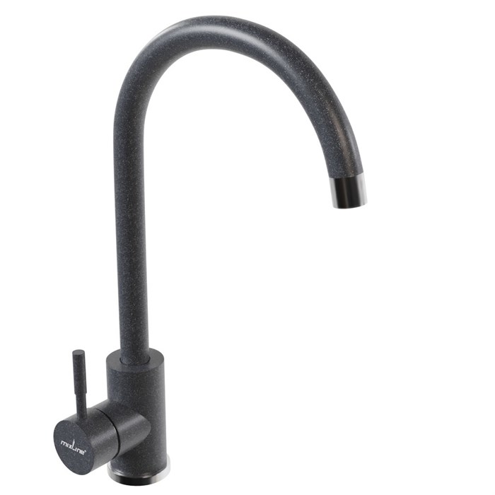Смеситель для кухни 35к MIXLINE ML-GS15 (309) темно-серый высок. излив ML-GS15 (309)