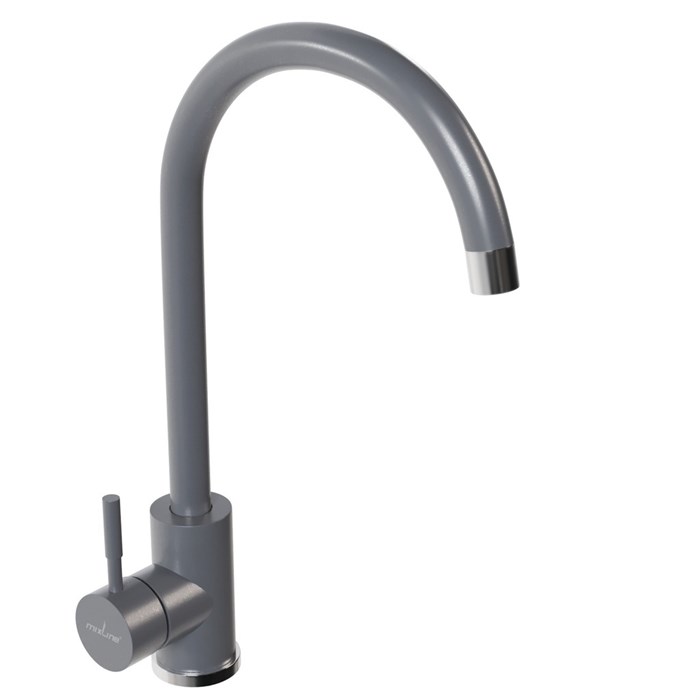 Смеситель для кухни 35к MIXLINE ML-GS15 (342) графит высок. излив ML-GS15 (342)