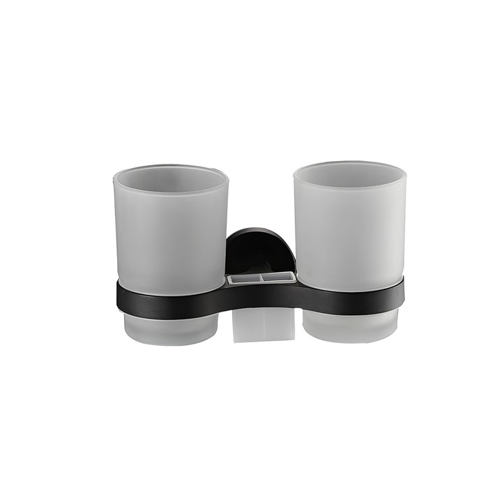 Держатель стаканов двойной ЧЕРНЫЙ HB8708 HAIBA HB8708