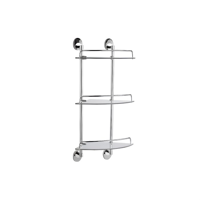 Полка стеклянная 3-ярус угловая  HB1607-3 HAIBA HB1607-3