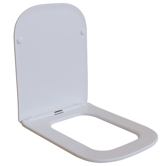 Сиденье для унитаза  WAVE QUADRO дюропласт, микролифт БЕЛЫЙ глянец 551230