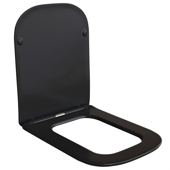Сиденье для унитаза  WAVE QUADRO дюропласт, микролифт ЧЕРНЫЙ матовый 551231