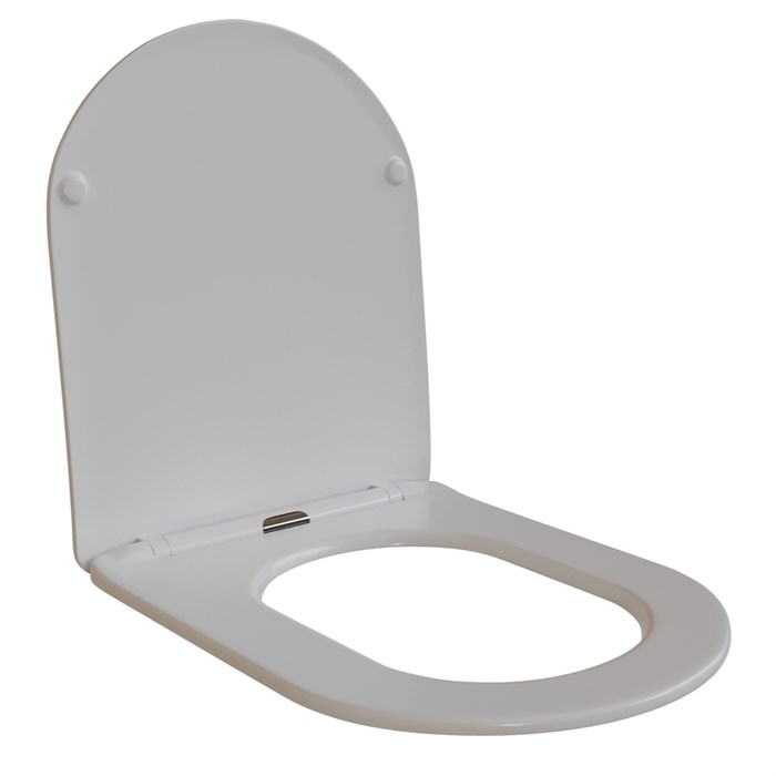 Сиденье для унитаза  WAVE ROUND дюропласт, микролифт БЕЛЫЙ глянец 551224