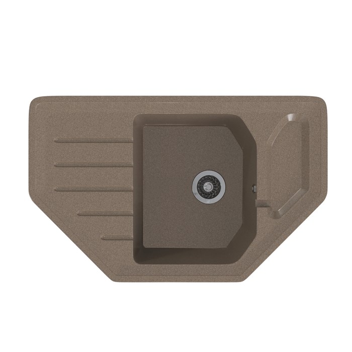 Мойка ML-GMS17 СТАНДАРТ угловая с крылом, терракот (307), 780*485*190мм 00-00002376