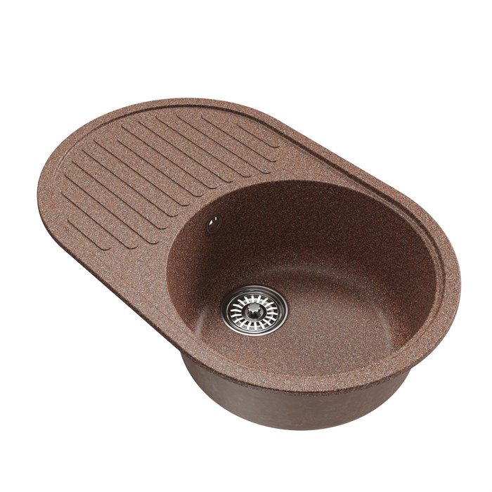 Мойка ML-GM16 КОМФОРТ овальная с крылом, терракотовая (307), 730*460*180мм 00-00009362