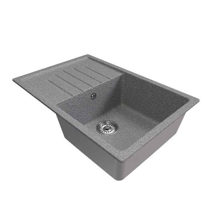 Мойка ML-GM19 КОМФОРТ с крылом, темно-серая (309), 750*500*200мм 00-00009411