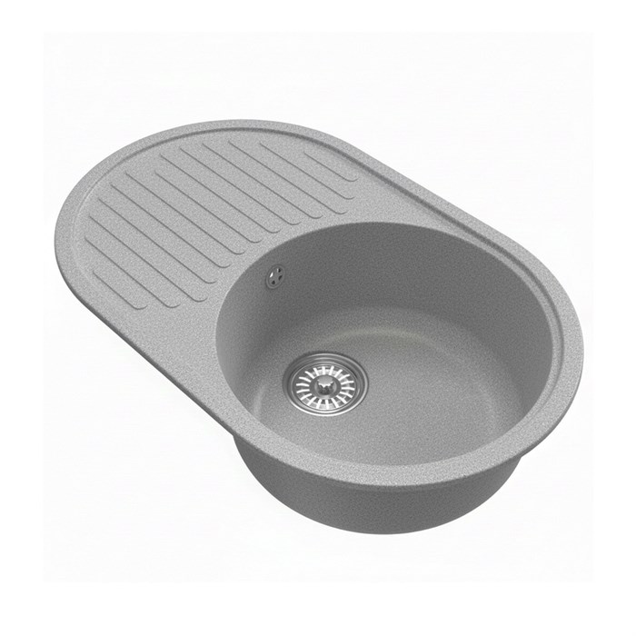Мойка ML-GM16 КОМФОРТ овальная с крылом, графит (342), 730*460*180мм 00-00009369