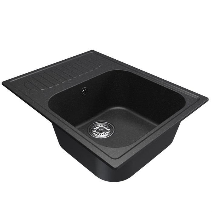 Мойка ML-GM18 КОМФОРТ с крылом, ультра-черная (344), 640*490*190мм 00-00009395