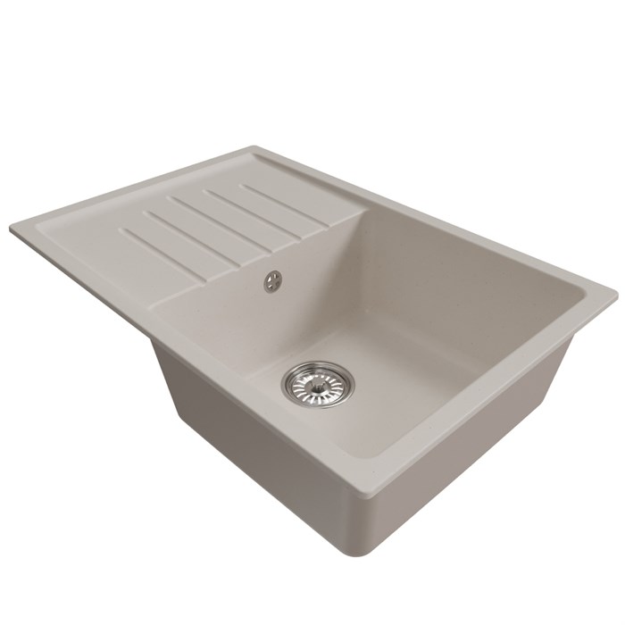 Мойка ML-GM19 КОМФОРТ с крылом, белая (331), 750*500*200мм 00-00009402