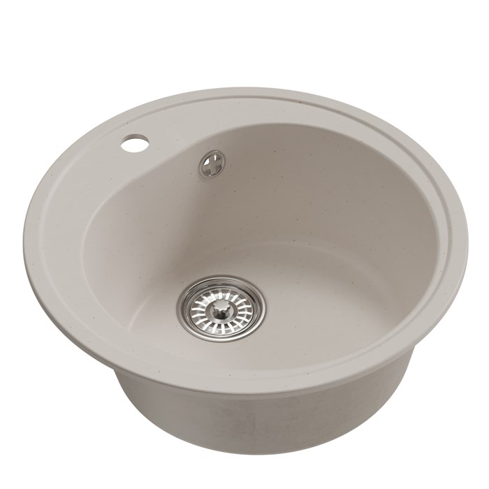 Мойкa ML-GM11 КОМФОРТ круглая, белый (331), 500мм (глуб. чаши 180) 00-00009306