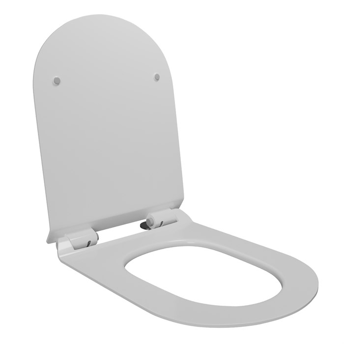 Сиденье для унитаза  WAVE STAR дюропласт, микролифт БЕЛЫЙ глянец 551757