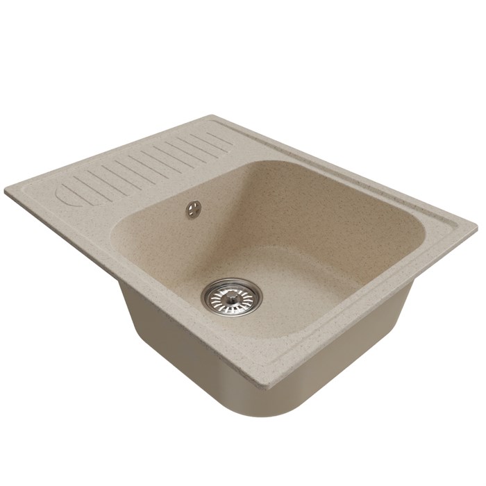 Мойка ML-GM18 КОМФОРТ с крылом, бежевая (328), 640*490*190мм 00-00009390