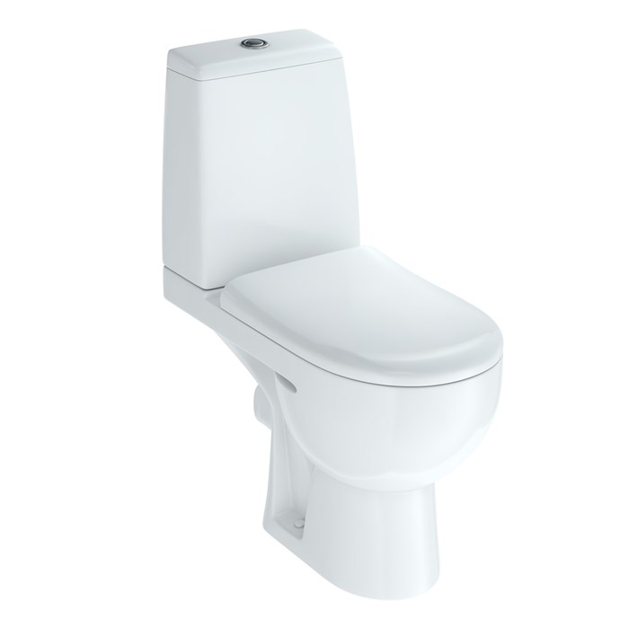 Унитаз-компакт "Бриг" белый (гориз, нижн, сид. дюро.м/лифт, быстр., 2-кн арм) (Kirovit) 4630055557561