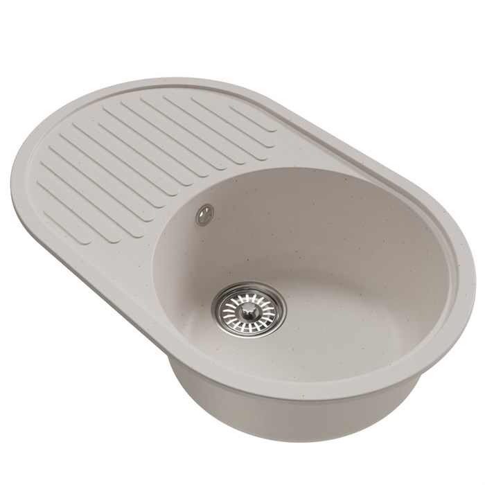 Мойка ML-GM16 КОМФОРТ овальная с крылом, белая (331), 730*460*180мм 00-00009367