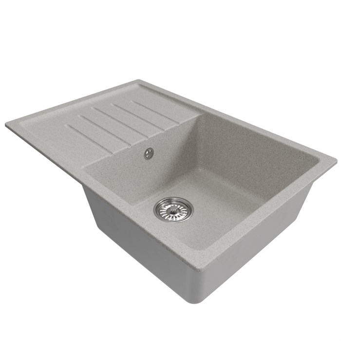 Мойка ML-GM19 КОМФОРТ с крылом, серая (310), 750*500*200мм 00-00009400