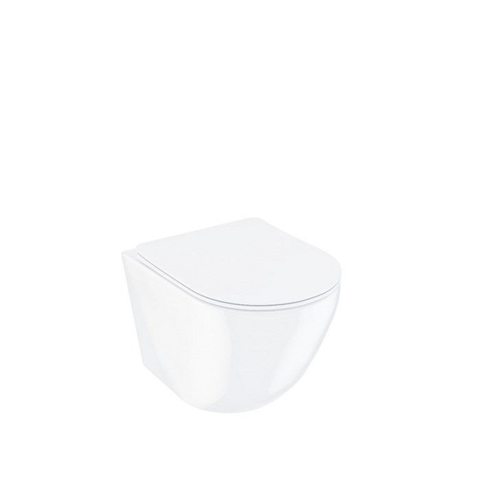 Унитаз подвесной безободковый IDDIS BLQNDSEI25 "Blanco Q" ТОРНАДО смыв, сиденье дюропласт, микролифт BLQNDSEI25