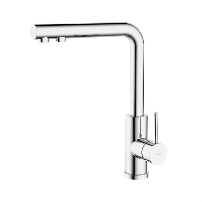 Смеситель для кухни 35к IDDIS RULSBLFi05 "Rule" с вых.для пит.фильтра выс.пов. излив, п/гайку  ХРОМ RULSBLFi05