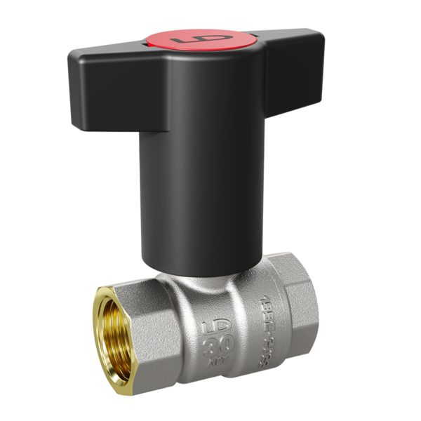 Кран шаровой 3/4'' вн/вн Т-рукоятка (Red+Blue) LD PRIDE LD 47.340.20 RB