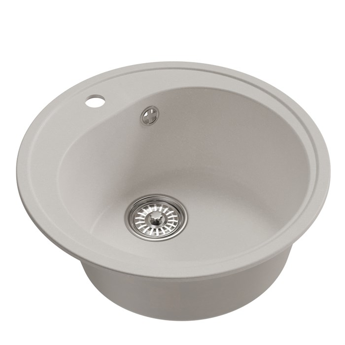 Мойкa ML-GM11 КОМФОРТ круглая, ультра-белая  (341), 500мм (глуб. чаши 180) 00-00009307