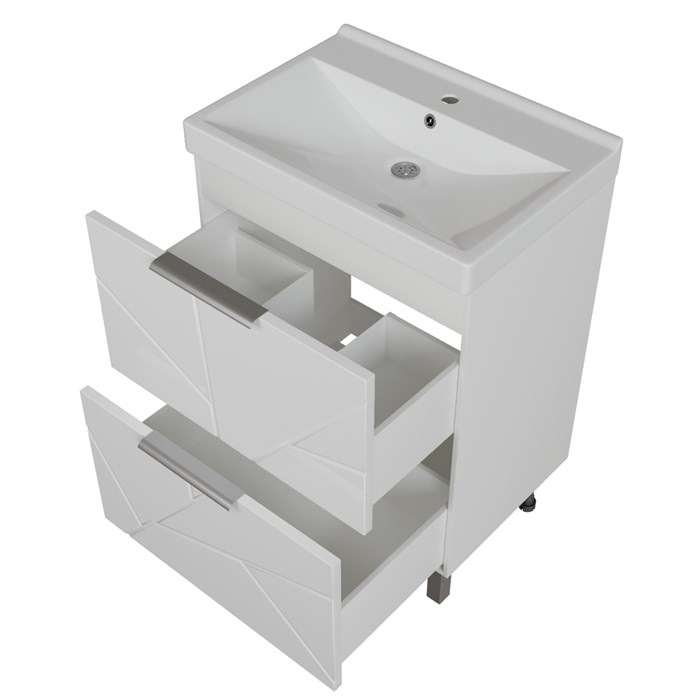 Тумба д/ванной "Гранд-60"  под раковину Fest-60 (Sanita Lux) (ПВХ) tnГРАНД60.2Y-01