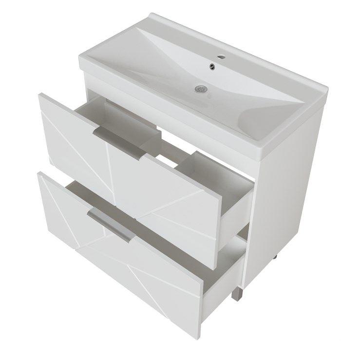 Тумба д/ванной "Гранд-80" под раковину Fest-80 (Sanita Lux) (ПВХ) tnГРАНД80.2Y-01