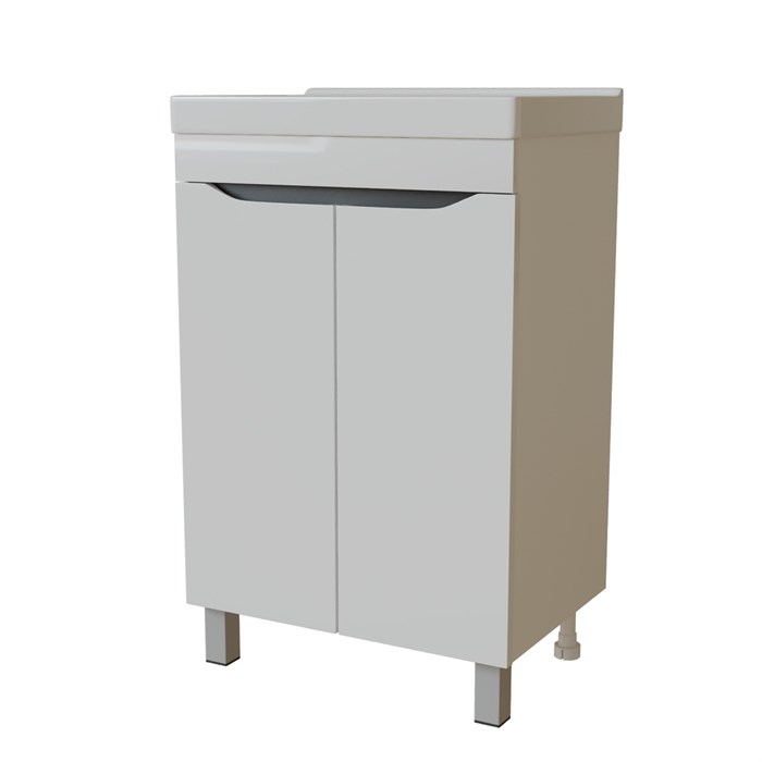 Тумба д/ванной "Лайн-60" под раковину Фостер 60 (Kirovit)/Fest-60 (Sanita Lux) (ПВХ) tnЛАЙН60.2D-01