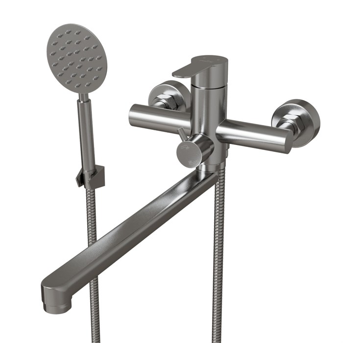 Смеситель для ванны и раковины 35k MIXLINE MLSS32-02 "Stainless" НЕРЖ MLSS32-02