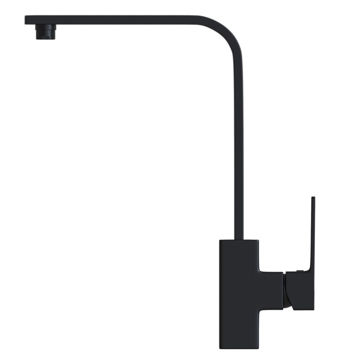 Смеситель для кухни 35k MIXLINE ML34-032 "Solo Black" высокий излив, боковая ручка ЧЕРНЫЙ ML34-032