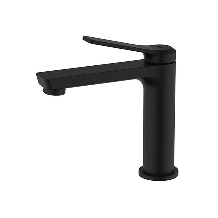 Смеситель для раковины 25к IDDIS PARBL00i01 "Parker" литой, под шпильку, ЧЕРНЫЙ матовый PARBL00i01