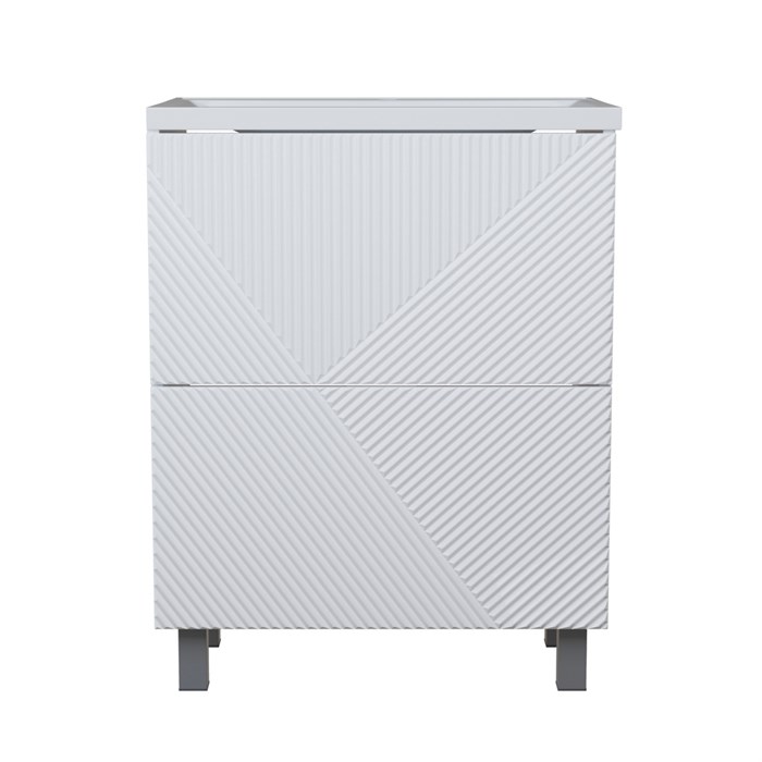 Тумба д/ванной "ВЕКТОР-65" "push-to-open" под раковину Нелли-65 (MIXLINE) (ПВХ) 554823