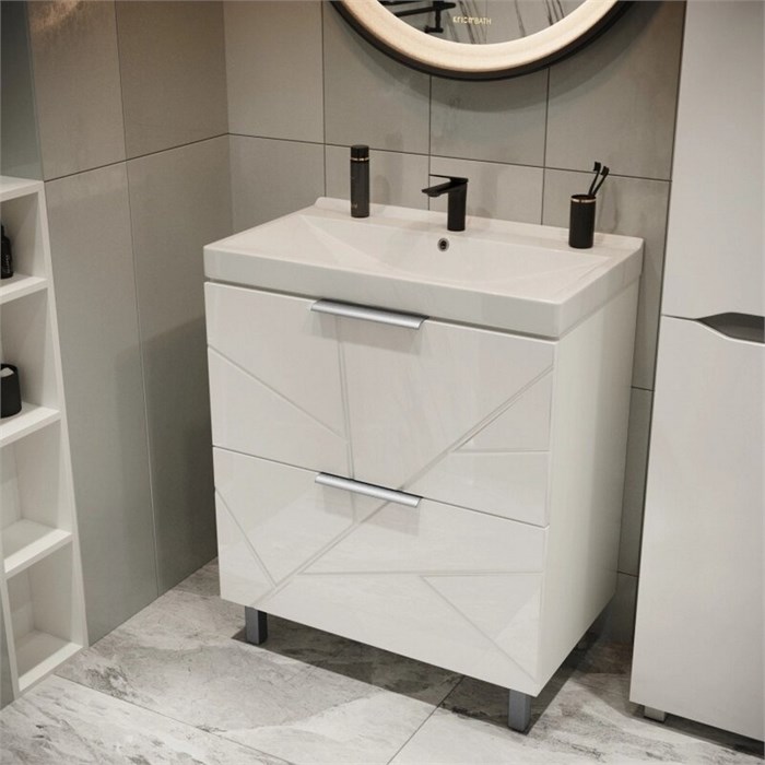 Тумба д/ванной "Гранд-70"  под раковину Марго-70 (MIXLINE) (ПВХ) tnГРАНД70.2Y-01