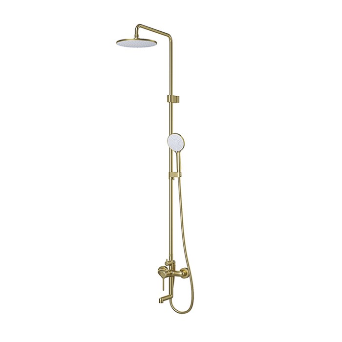 Душевая система 35к IDDIS AIGMG3Fi06 "Aiger" лейка "Тропический душ", ЗОЛОТО матовый AIGMG3Fi06