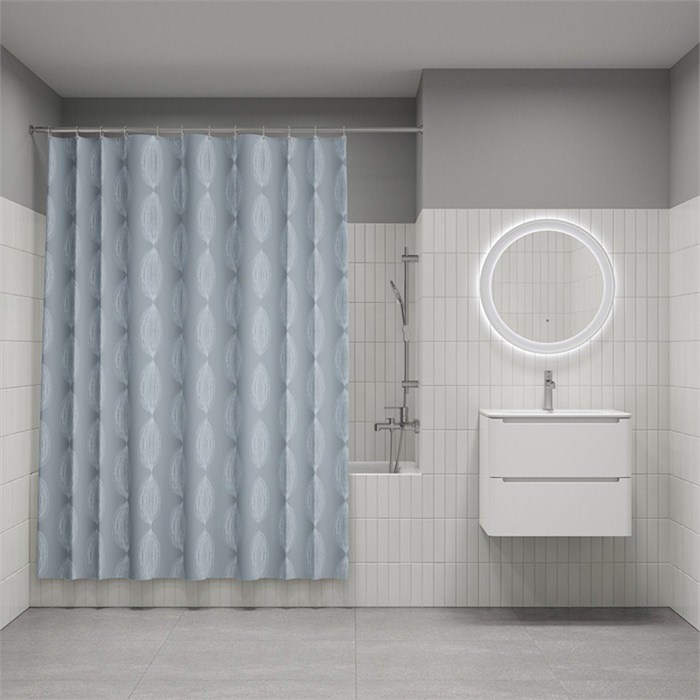 Штора для ванной полиэстер IDDIS BD05P18i11 180*200 серая c кольцами BD05P18i11