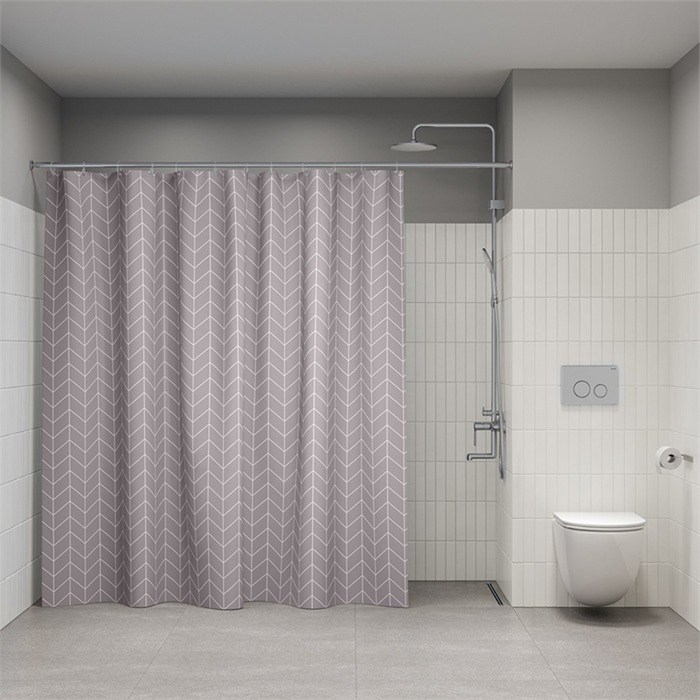 Штора для ванной полиэстер IDDIS BD06P24i11 240*200 серая c кольцами BD06P24i11