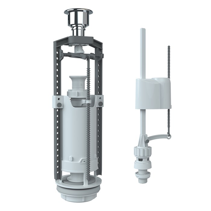 Арматура к смыв. бачку Кноп. UNICORN хром, нижн/подвод SM-N/H SM-N/H