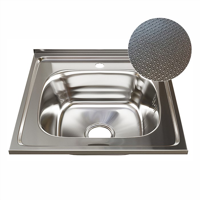 Мойка 50х50 (0,6) вып 3 1/2 MIXLINE 16см с сифоном ДЕКОР 555228