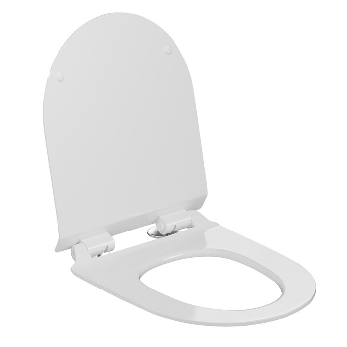 Сиденье для унитаза-моноблока WAVE KORAL дюропласт, микролифт, БЕЛЫЙ глянец 555172